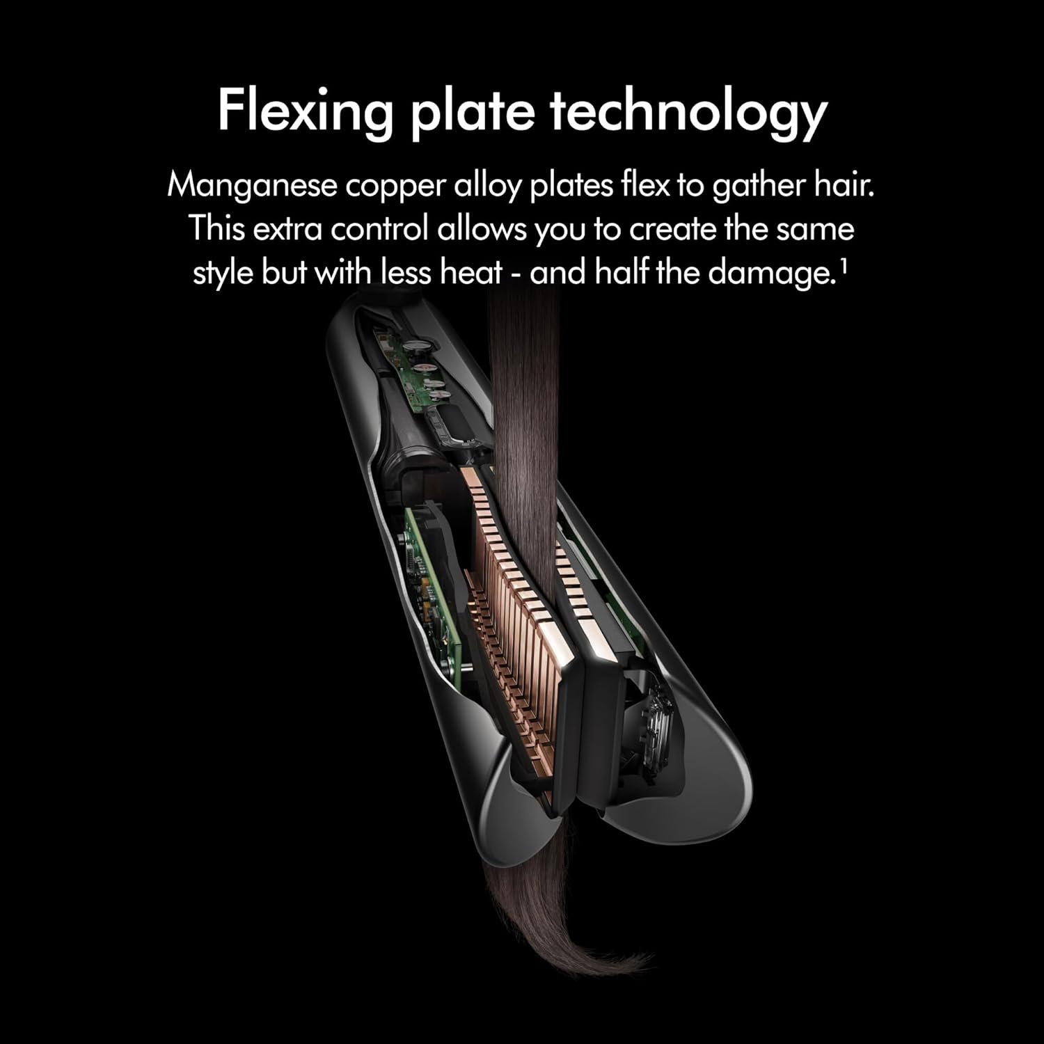 Premium Hair Straightener – Bright Copper/Nickel Finish, Smooth Styling Flat Iron for Sleek, Shiny Hair