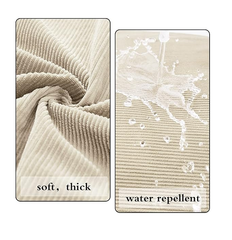 Corduroy Tote Bag with Zipper – Large Waterproof Shoulder Bag for Women