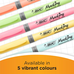 Highlighter Set with Grip – 24 Assorted Bright & Pastel Colours for School & Office