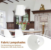 Set of 6 Clip-On Fabric Lampshades – Small E14 Light Shades