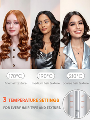 Automatic 25mm Curling Iron – Ceramic Self-Rotating Hair Curler, 3 Heat Settings