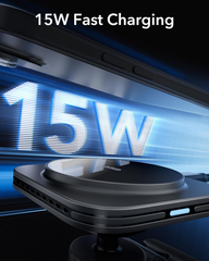 MagSafe Car Mount Charger – 15W Fast Wireless Charging Magnetic Holder for iPhone & Galaxy