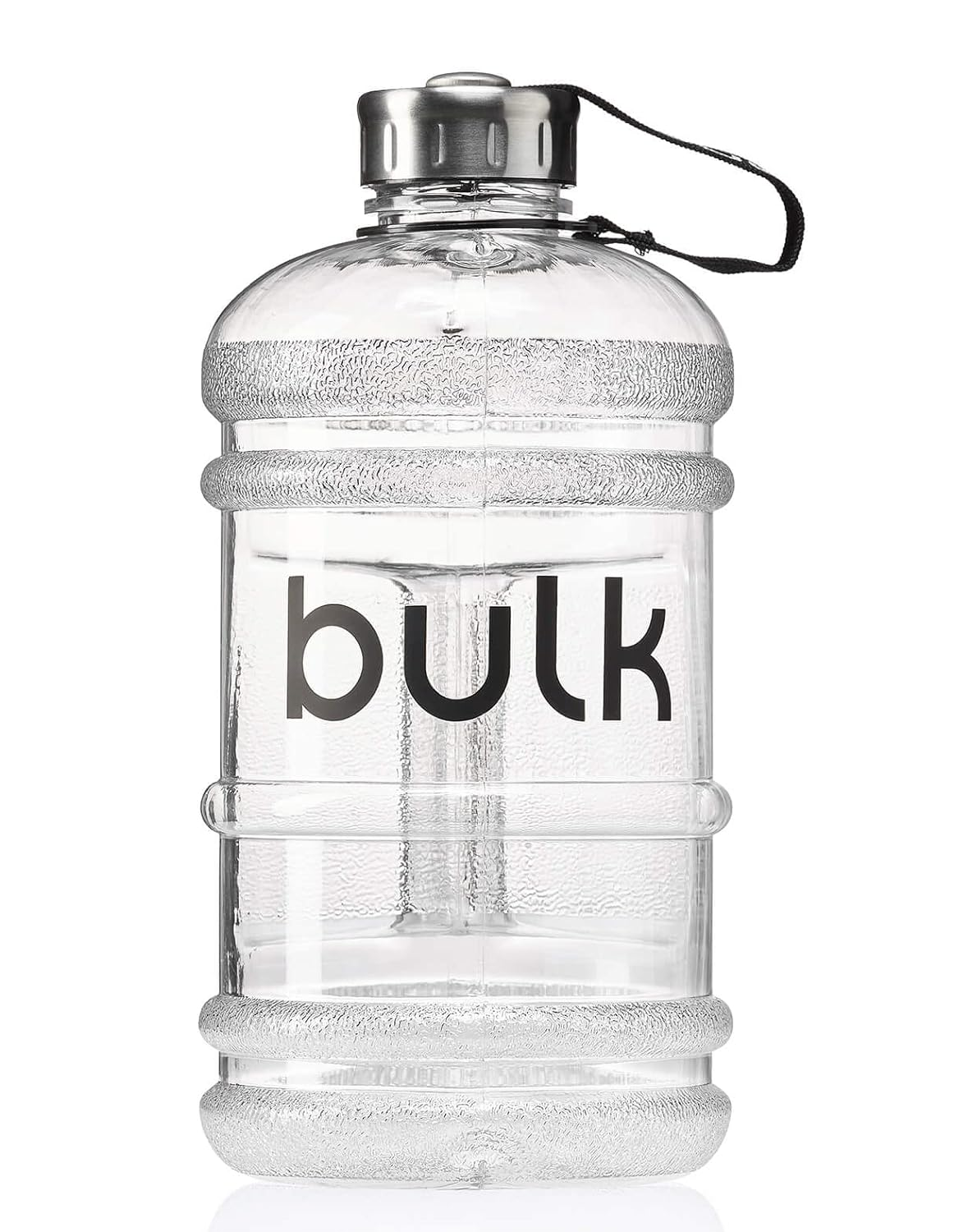 Half Gallon 2.2L Water Bottle – Gunmetal Black BPA-Free Leakproof Gym Jug