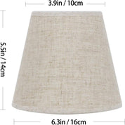 2 Pack Linen Lampshades – E14/E27 for Table & Wall Lamps