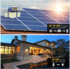 Solar Garden Light 2000LM Brightness, IP65, 270° Coverage, 3 Modes - Wireless Motion Sensor Security