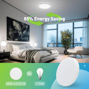 48W Ultra Slim LED Ceiling Light – 6500K Daylight, 4320LM, Ø30cm