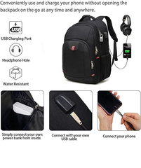 Extra Large Anti-Theft Laptop Backpack – USB Charging Business Travel Bag