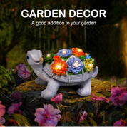 Eletorot Solar Turtle Garden Ornament – LED Outdoor Statue Gift for Mum, Nan & Grandma