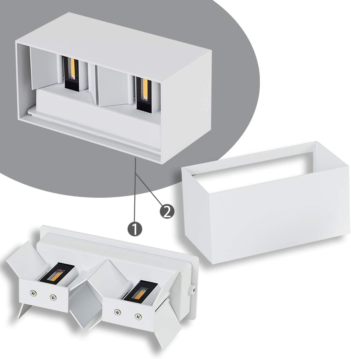 20W Adjustable LED Wall Light for Indoor Outdoor