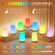 Touch LED Night Light with Remote and RGB Colours