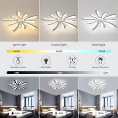 Modern LED Ceiling Light 48W Dimmable with Remote Control