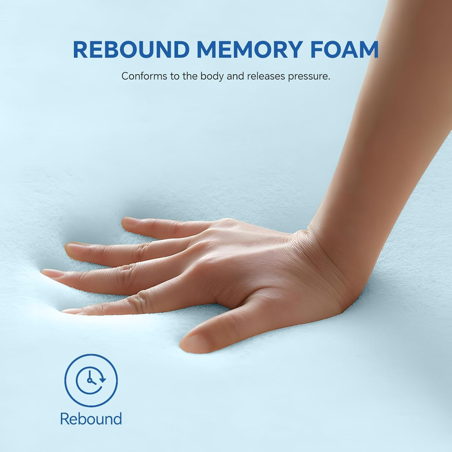 10cm Double Memory Foam Mattress Topper – Pain Relief with Washable Cover