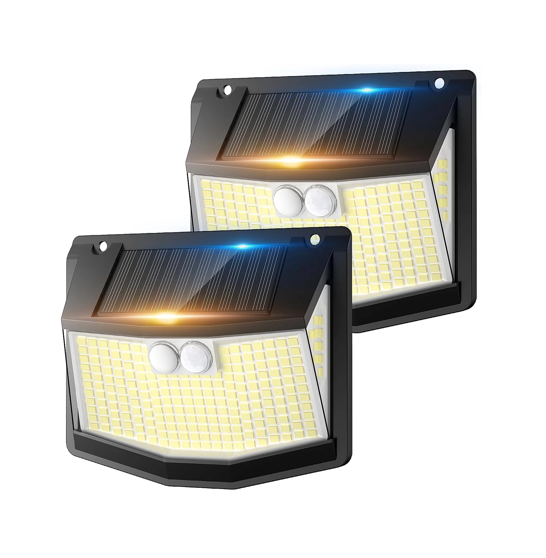 LED Solar Motion Sensor Lights 2 Pack