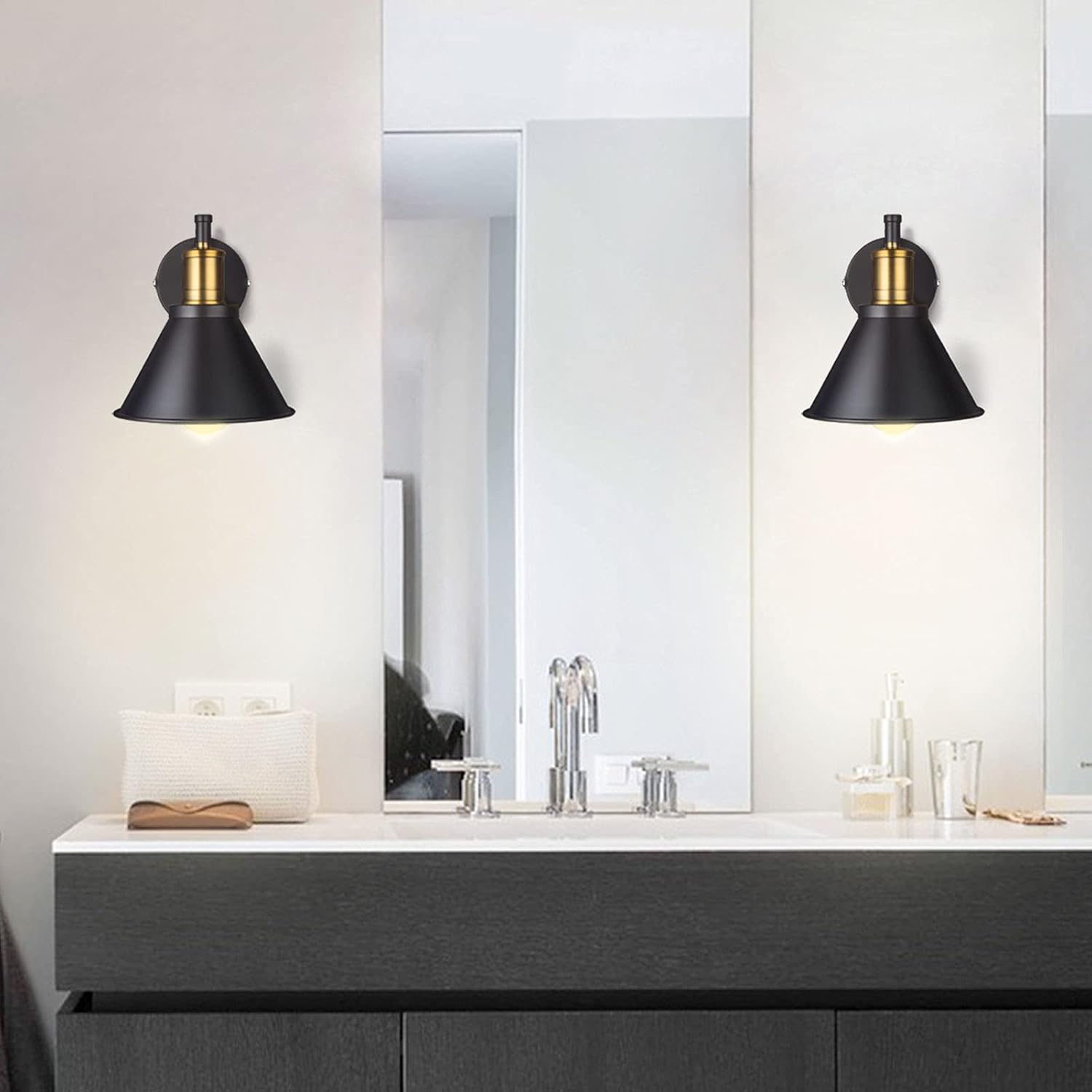 Adjustable Black Bronze Swing Arm Wall Lamp E27