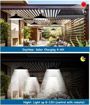 LED Solar Pendant Hanging Light Dimmable Indoor Outdoor Garden Yard Shed Lamp