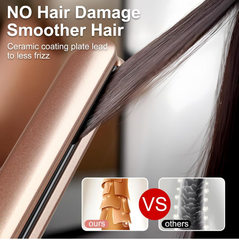 Flat Iron Hair Straightener – Floating Plates, 14 Heat Settings, Dual Voltage, LCD Display