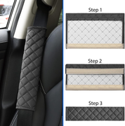 Car Seat Belt Pads – Soft Harness Shoulder Cushions with Hook & Loop Strap (Black, 2-Pack)