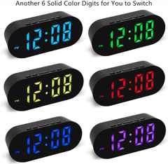 Simple Digital Alarm Clock with Large LED Display, 7 Brightness & Night Mode