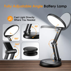 Rechargeable LED Desk Lamp, Dimmable Touch Control Light