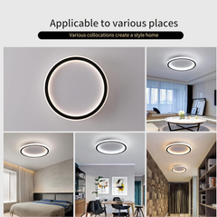 Modern 24W LED Ceiling Light – Ultra-Thin Round 3000K Warm White Lamp for Home & Office (Black)Modern 24W LED Ceiling Light – Ultra-Thin Round 3000K Warm White Lamp for Home & Office (Black)