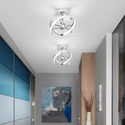 Curved LED Ceiling Light – 22W Cool White, Silver