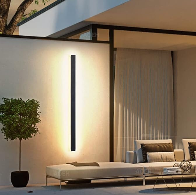 Black LED Outdoor Wall Sconce