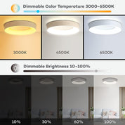 Matane 24W RGB LED Ceiling Light with Remote – Dimmable, Color Changing, 11-Inch Flush Mount