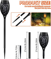 6-Pack Solar Flickering Flame Garden Lights