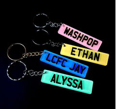 Personalised Number Plate Keychain – Custom Mini Car Licence Plate Key Ring Gift