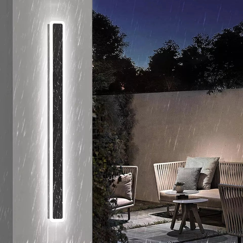 Modern LED Wall Light Sconce – Waterproof Outdoor/Indoor Strip Lamp, IP65, 24W