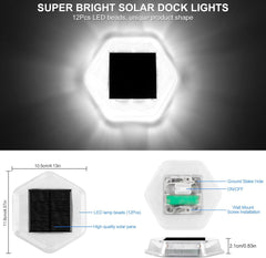 Solar Deck Lights 4 Pack – Outdoor Waterproof Ground Pathway