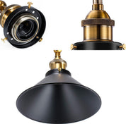 Vintage Black Industrial Wall Sconce, 240° Adjustable, 2 Pack