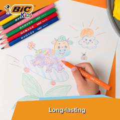 Kids Evolution Triangular Colouring Pencils – 12 Pack, Break-Resistant, Easy Grip