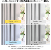 Thermal Insulated Kids Curtains – 42x54 Inch Greyish White Eyelet Drapes, 2 Panels