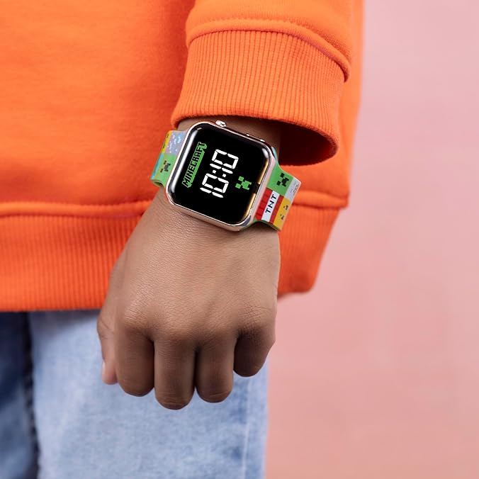 Kids LED Digital Watch – Colourful Silicone Strap, Multicolour Display, Waterproof