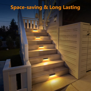 4 Pack Solar Fence Lights – Outdoor Waterproof LED Lights with Warm White & Color-Changing Modes for Deck, Yard & Pathway