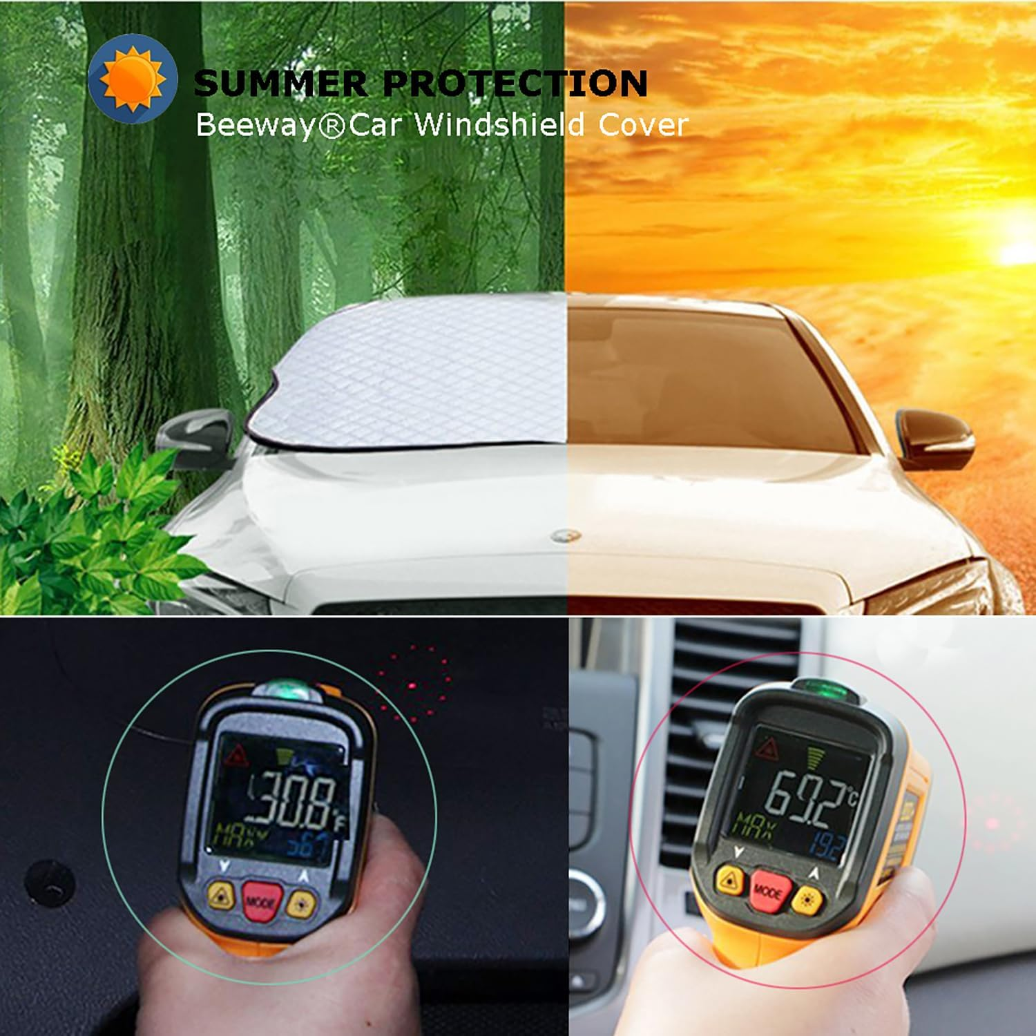 Heavy-Duty Car Windshield Cover – All-Season Snow, Ice, Frost & Sun Protector for Cars & SUVs