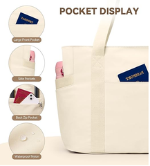 Women’s Large Work Tote Bag with 15.6” Laptop Compartment & Travel Sleeve