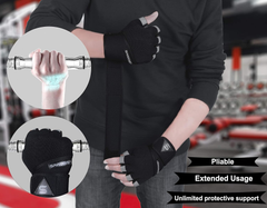 Gym Training Gloves for Men & Women – Padded Weight Lifting Gloves with Wrist Support