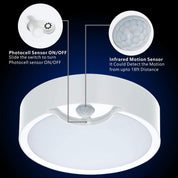 Motion Sensor Light Indoor, Battery Operated Ceiling Light, Battery Powered Shed Lights for Bathroom Porch Stairs Garage