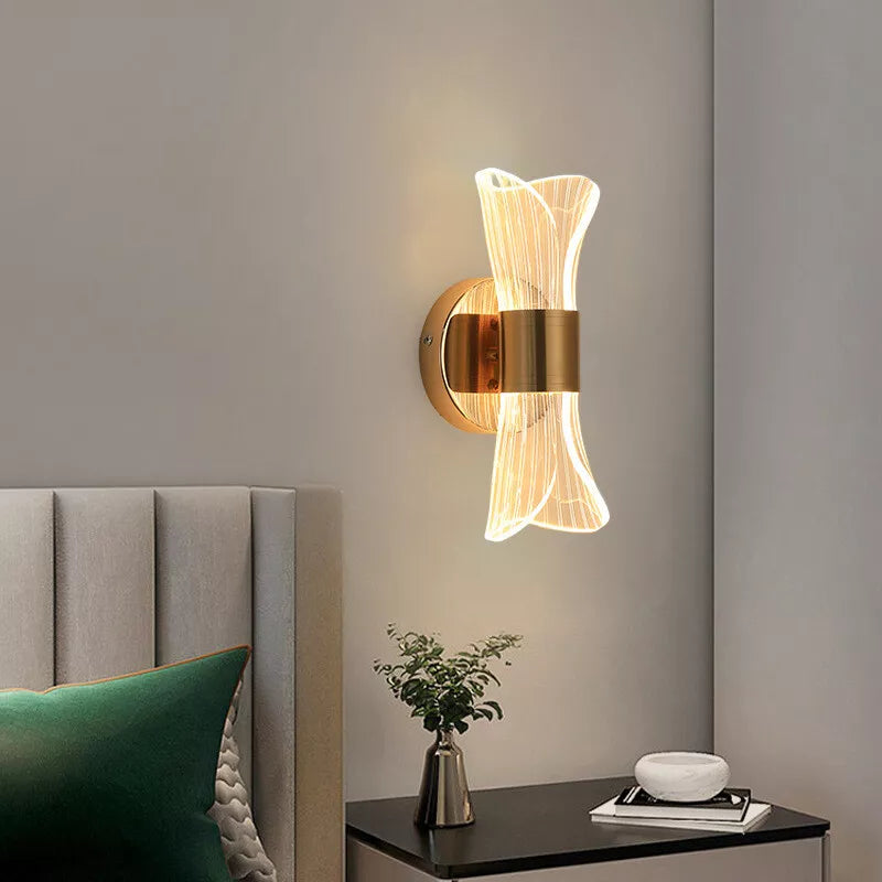 Modern 12W Dimmable LED Wall Sconce with Adjustable Color