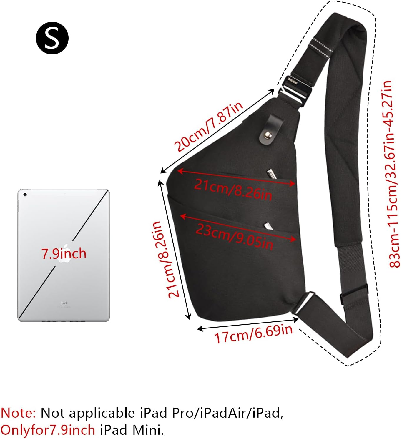 Anti-Theft Crossbody Sling Bag for Men & Women – Waterproof Travel Chest Pack