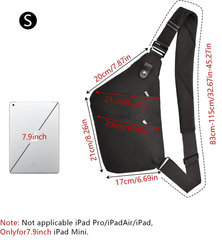 Anti-Theft Crossbody Sling Bag for Men & Women – Waterproof Travel Chest Pack