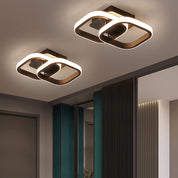 22W Modern Square LED Ceiling Light, 3000K Warm White, Black Flush Mount Ceiling Light for Hallway, Bedroom, Kitchen, Living Room, Office, Dining Room & Entryway