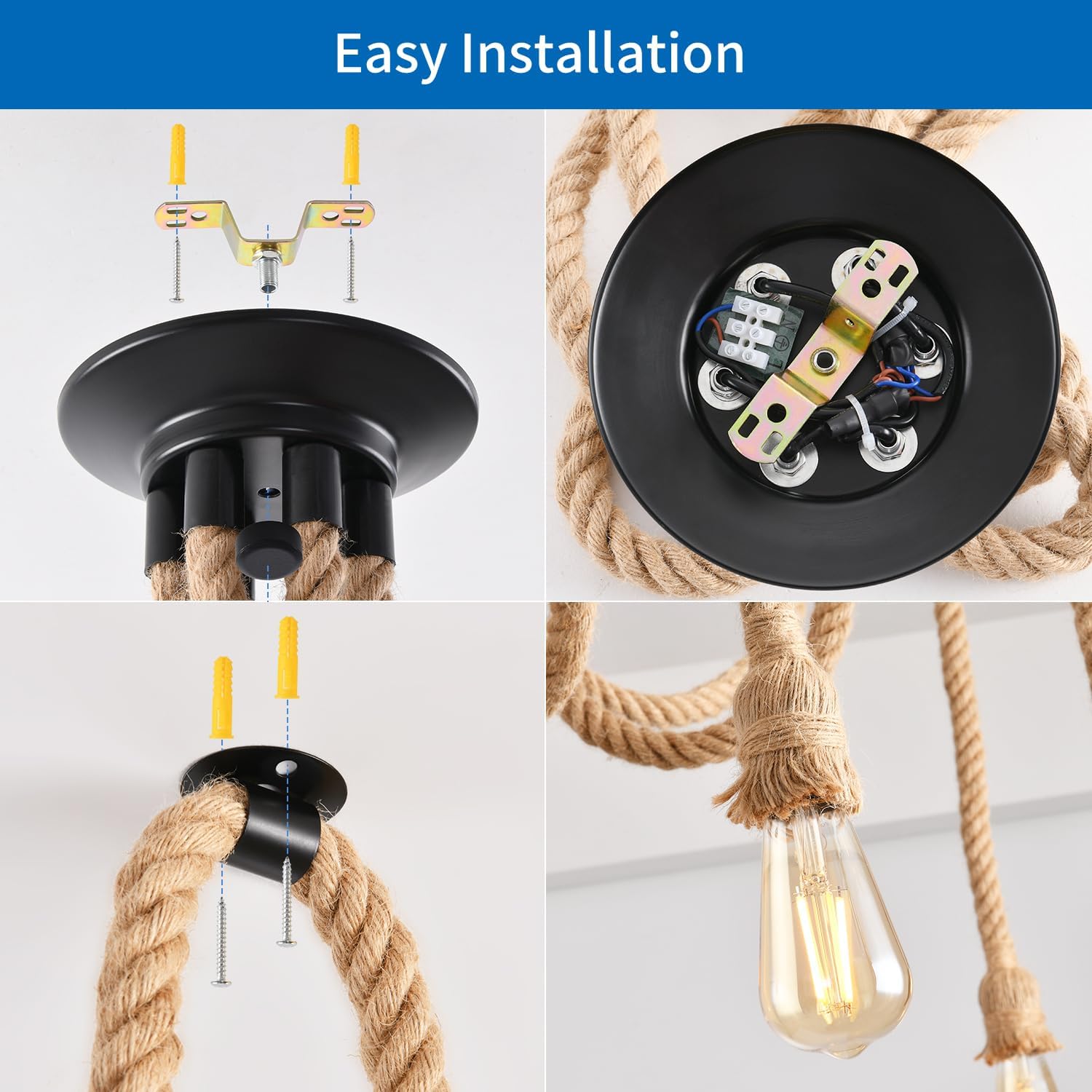 6-Head Spider Chandelier Pendant Light, Adjustable Industrial Ceiling Lamp