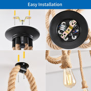 6-Head Spider Chandelier Pendant Light, Adjustable Industrial Ceiling Lamp