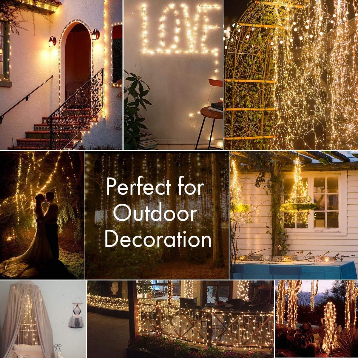 [2 Pack] 120 LED USB String Lights – 40ft, 8 Modes, Waterproof, Remote Controlled