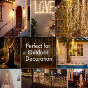 [2 Pack] 120 LED USB String Lights – 40ft, 8 Modes, Waterproof, Remote Controlled