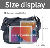 Soft PU Leather Crossbody Bag for Women – Multi-Pocket Shoulder Purse