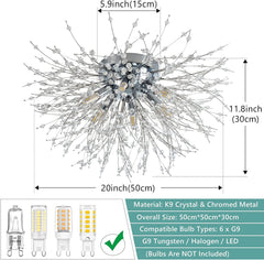 Fireworks Crystal Chandelier Ceiling Light